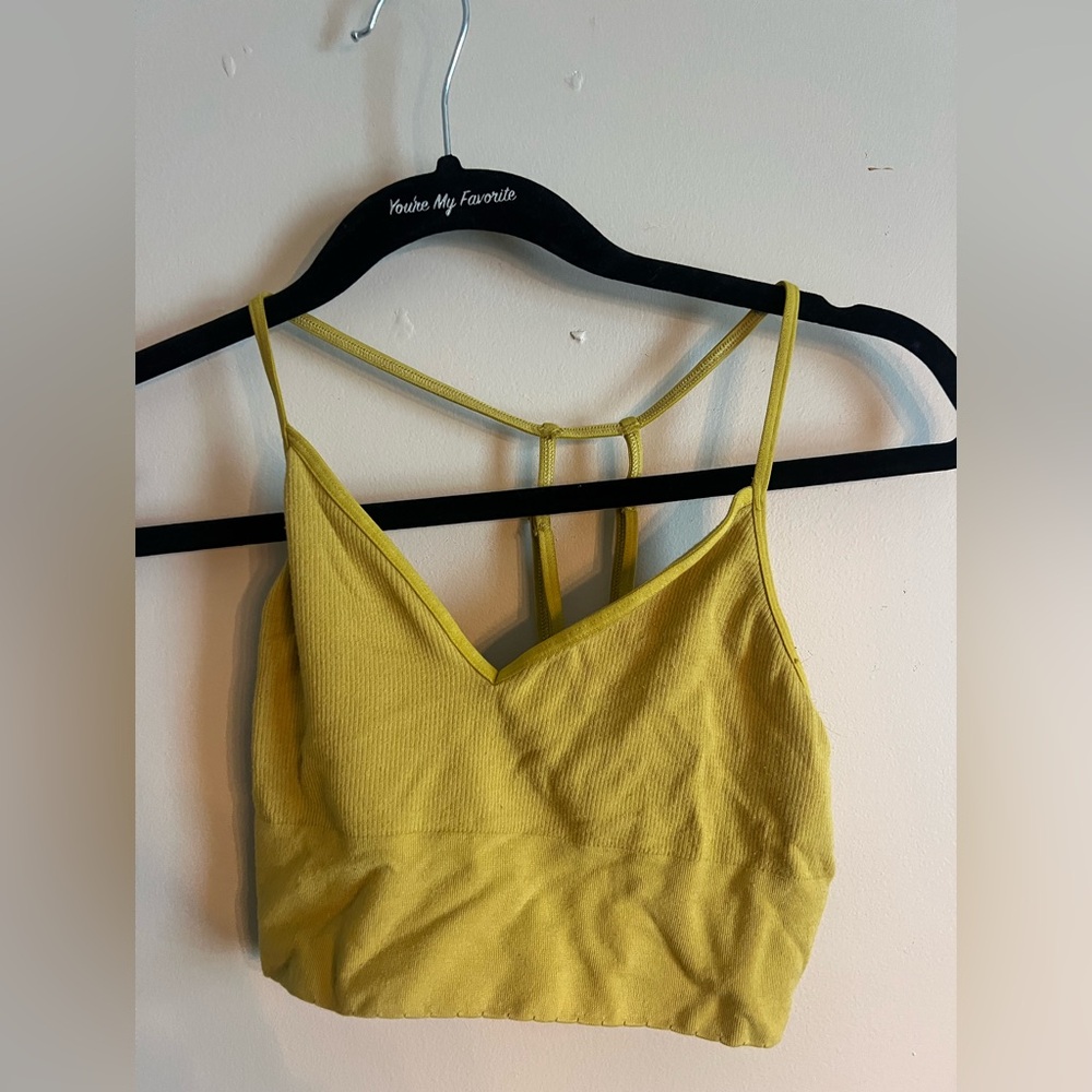 Anthropologie Mustard Yellow bralette/bra top